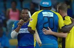 143 Kg और 6 फुट 5 इंच लंबे इस क्रिकेटर से भिड़ गए कीरेन पोलार्ड, देखें वीडियो