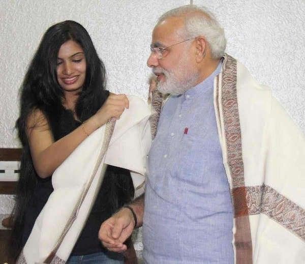 Gandhinagar, Gujarat, India, avani modi, narendra modi, PM of india, modi celebrates bithday, narendra modi daughter, girl who claims to be modis daughter, acress claims to be modis daughter, bollywood, calendar girls, tollywood, cinema, celebrity