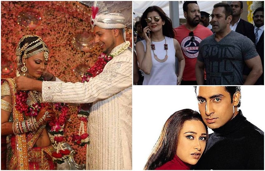 vivek oberoi with gurpreet, salman with sangeeta bijlani, sikander kher with priya singh, upen patel karishma tanna , karishma with abhishek bachchan ,