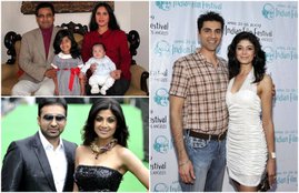 Madhuri Dixit and Dr. Sriram Nene, Juhi Chawla and Jai Mehta, Meenakshi Seshadri and Harish Mysore, Shilpa Shetty and Raj Kundra, Pooja Batra and Sonu Ahluwalia