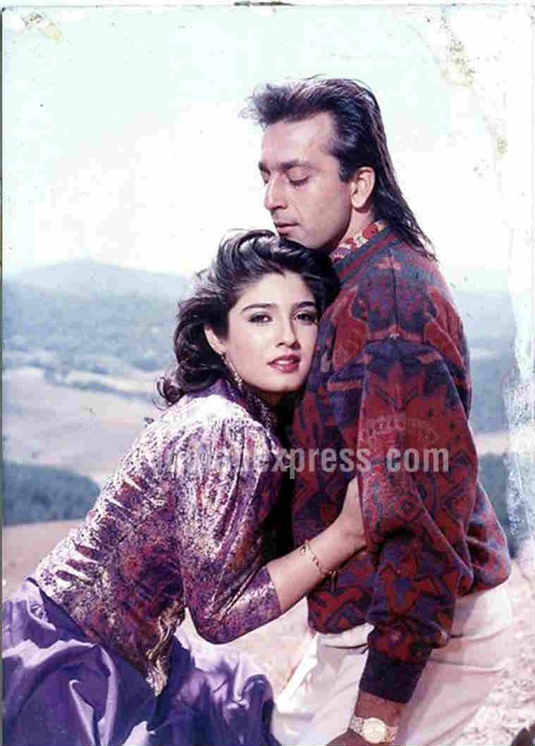 raveena tandon, sanjay dutt, raveena tandon sanjay dutt, raveena tandon sanjay dutt old pics, raveena tandon sanjay dutt throwback pictures, raveena tandon sanjay dutt movies, raveena tandon sanjay dutt films, zamaane se kya darna pics, jeena marna tere sang stills, raveena tandon sanjay dutt old stills, raveena tandon sanjay dutt movie stills