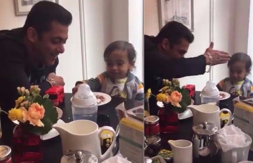 Salman Khan, salman khan nephew ahil, ahil enjoying on dinning table, ahil and salman eating food, see video of salman khan and ahil, Salman Khan, salman khan nephew ahil, ahil enjoying on dinning table, ahil and salman eating food, see video of salman khan and ahil, salman sister arpita son ahil, bollywood news, bollywood updates, bollywood news in hindi, bollywood updates in hindi, entertainment news in hindi