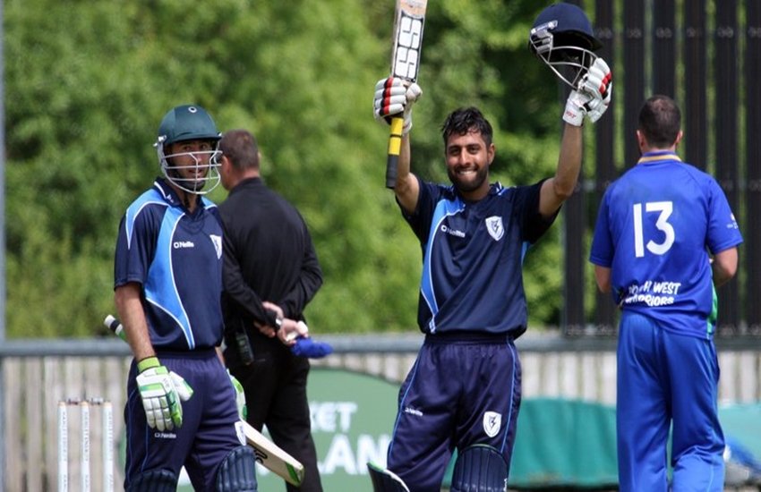 शतक जड़ने के बाद सिमरनजीत सिंह। 