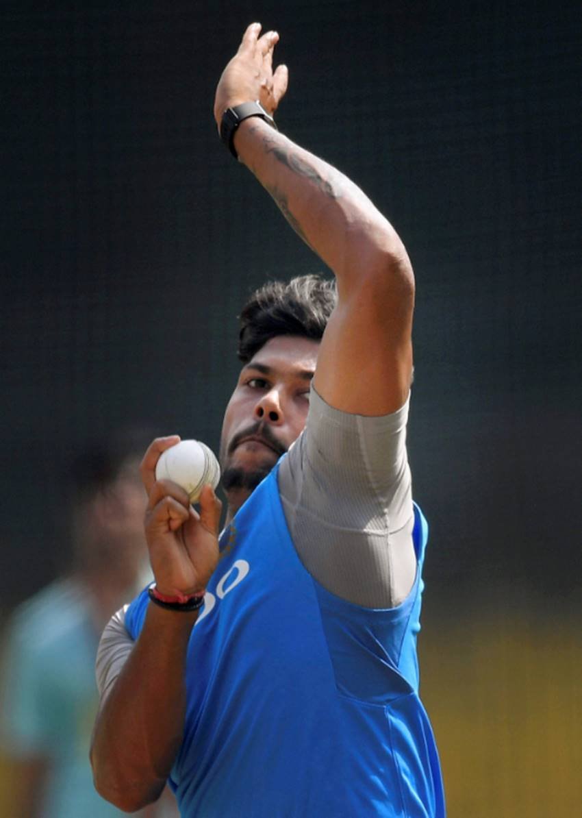 "umesh yadav, umesh yadav wickets, ind vs aus 4th odi, india vs australia, australia tour of india 2017, sports news, cricket,