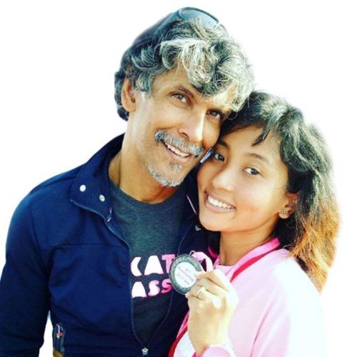 Milind with Wife Mylene Jampanoi, milind soman,milind soman girlfriend, Spring-Summer 2018, Amazon India Fashion Week, AIFW, Nida Mahmood, Designer Nida Mahmood, Deivee, Mann Kaur, Nanammal, V. Nanammal, Oldest Yoga Teacher, Oldest Runne
