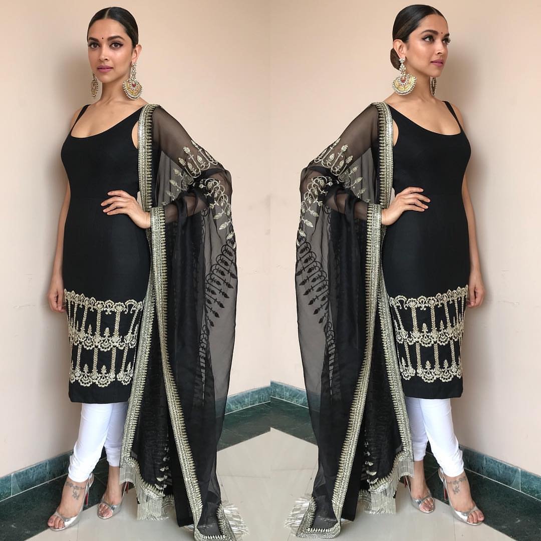 Deepika Padukone, Deepika Padukone latest photos, Deepika Padukone fashion, Deepika Padukone monochrome outfit, Deepika Padukone ethnic fashion