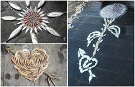 rangoli, rangoli designs, rangoli images, rangoli pictures, rangoli photo, rangoli pic, rangoli designs images, fish rangoli, creative fish rangoli, creative rangoli, unusual rangoli, unusual fish design, lates photos