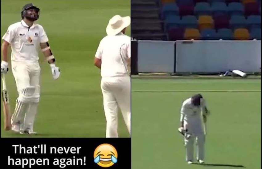 जब मैदान पर गलत ग्‍लव्‍स पहनकर आ गए फवाद अहमद। (Photo: Screenshot)