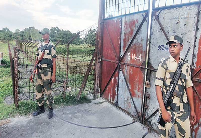 Gate No 4 at the Indo-Bangla border. (Source: Express photo by Partha Paul)