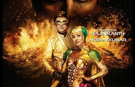 Two Point Zero Latest Poster, Two Point Zero New Poster, Rajnikanth in Two Point Zero, Akshay Kumar, Amy Jackson, Music Launch, Epic Music Launch, Dubai, Arab, Burj Khalifa