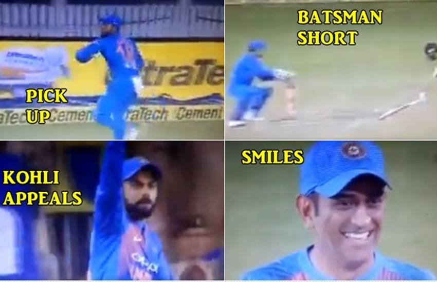 Virat Kohli Fielding, MS Dhoni Smile