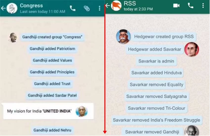 दोनों ही मजाकिया वीडियो से यह समझने की कोशिश की गई है कि अगर कांग्रेस और भाजपा वॉट्सएप ग्रुप की तरह बने होते तो वे कैसे होते।
