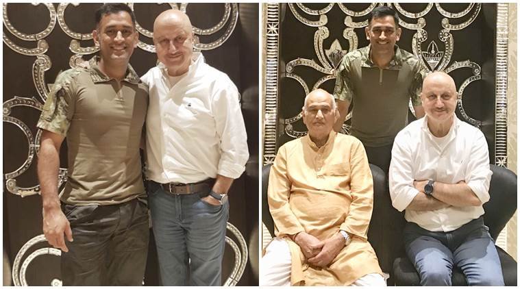 Anupam Kher, Anupam Kher dhoni, MS dhoni. MS dhoni daughter, Anupam Kher film, Ranchi Diaries, Ranchi Diaries film, Jharkhand Chief Minister Raghubar Das, Ranchi Diaries release date, entertainment news,Soundarya Sharma, Soundarya Sharma with Dhoni, MS Dhoni with Soundarya Sharma, Dhoni With Bollywood Actress