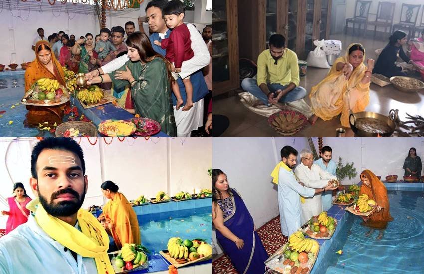 chhath puja, chhath puja 2017, chhath puja in hindi, lalu yadav, lalu prasad yadav, lalu yadav chhath puja, lalu yadav chhath puja image, lalu yadav chhath puja photos, chhath puja in bihar, chhath puja news