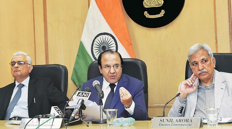 इलेक्शन कमीशन ओपी रावत के साथ सीइसी एके जोती। इलेक्शन कमीशन ओपी रावत के साथ सीइसी एके जोती।