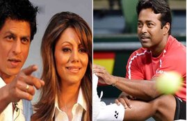 Sanjay Dutt Rhea Pillai, Gouri Khan, Shahrukh Khan, Leander Paes, Bollywood actor sanjay dutt, sanjay dutt second marriage was to model Rhea Pillai, Gouri Khan save rhea pillai for leander paes, sanjay dutt ex wife relationship with tanis player leander paes