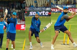 सभी हैरान, धोनी-कोहली-रोहित ने क्यों की बाएं हाथ से बल्लेबाजी की प्रैक्टिस?