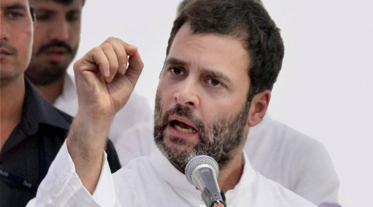 Rahul Gandhi protesting against the drug menace