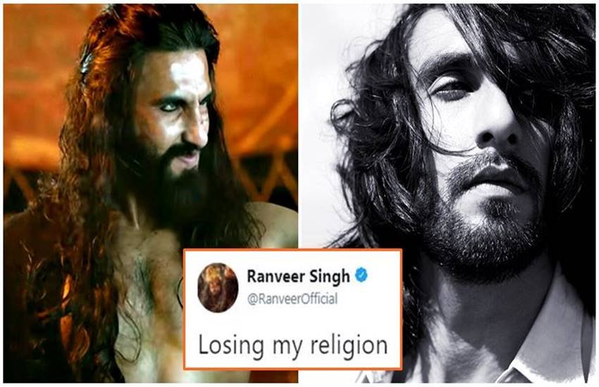 रणवीर सिंह ने लिखा ‘Losing my Religion’, लोग बोले- ये तो खिलजी के रोल में कुछ ज्यादा घुस गया