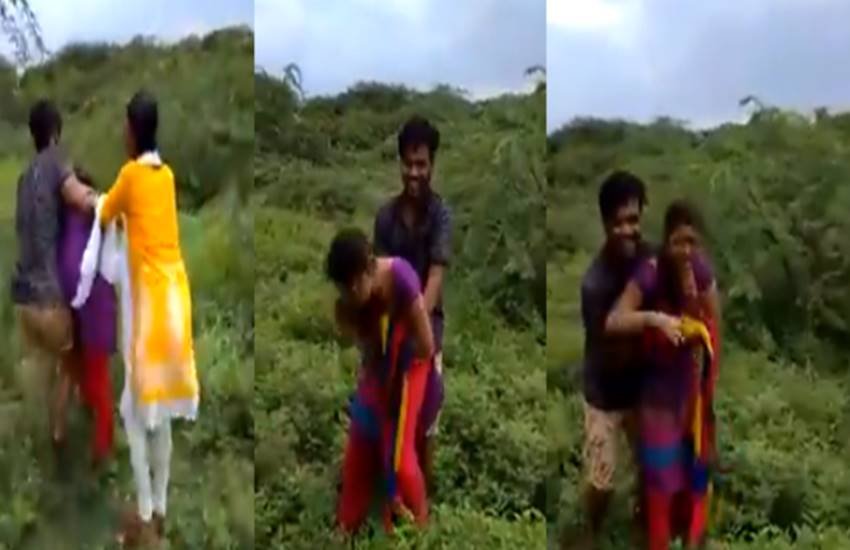 तस्वीर वायरल वीडियो का स्क्रीनशॉट है।