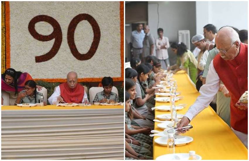 90 दृष्टिहीन बच्चों के साथ आडवाणी ने मनाया जन्मदिन (Express Photo by Tashi Tobgyal)