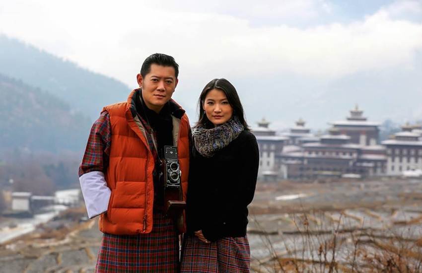 Bhutan King Jigme Khesar Namgyel Wangchuck, queen Jetsun Pema Wangchuck