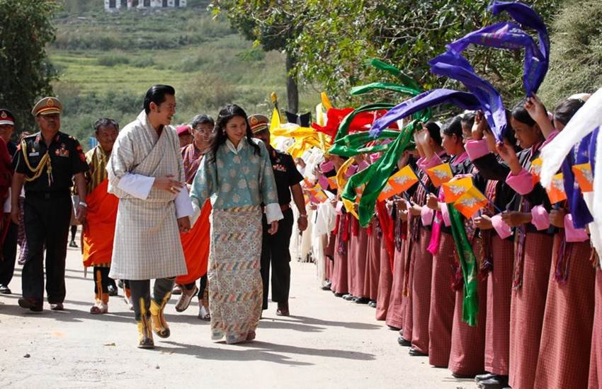 Bhutan King Jigme Khesar Namgyel Wangchuck, queen Jetsun Pema Wangchuck