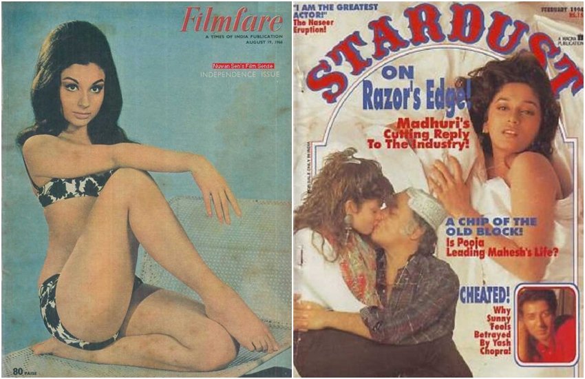 Most Controversial Magazines, Most Controversial Cover Pages, Most Controversial Magazine Cover Pages, Abhitabh Bachchan Controversy, Sridevi Controversy, Madhuri Dixit Controversy, Pooja Bhatt Controversy, Mahesh Bhatt Controversy, First Bikini Cover Photo, Adult Cover Pages, Nude pics on Cover Page