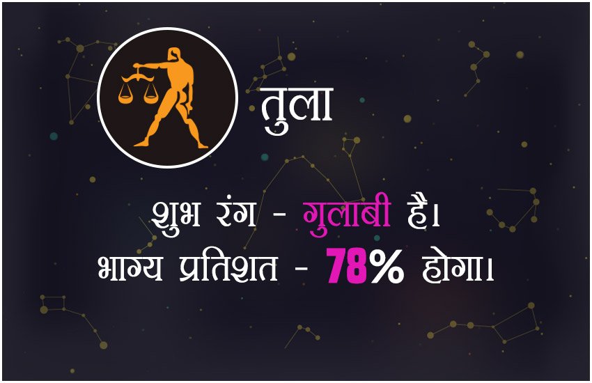 शुभ रंग गुलाबी होगा। भाग्य प्रतिशत 78 % होगा।