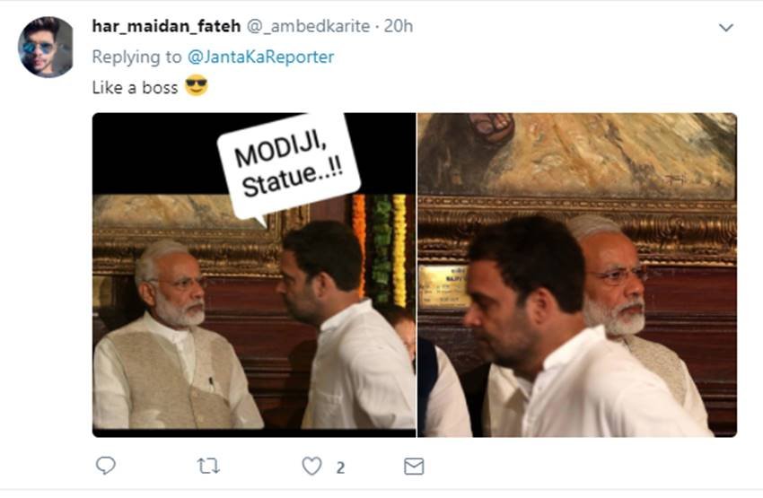 Narendra Modi and Rahul Gandhi, Narendra Modi, Rahul Gandhi, Narendra Modi and Rahul Gandhi face off, Narendra Modi and Rahul Gandhi face to face, Narendra Modi and Rahul Gandhi face to face funny caption photos, funny caption photos of Rahul Gandhi, funny caption photos of Narendra Modi, Social Media funny photos Narendra Modi and Congress party vice president Rahul Gandhi face to face funny captions, latest News, latest Updates