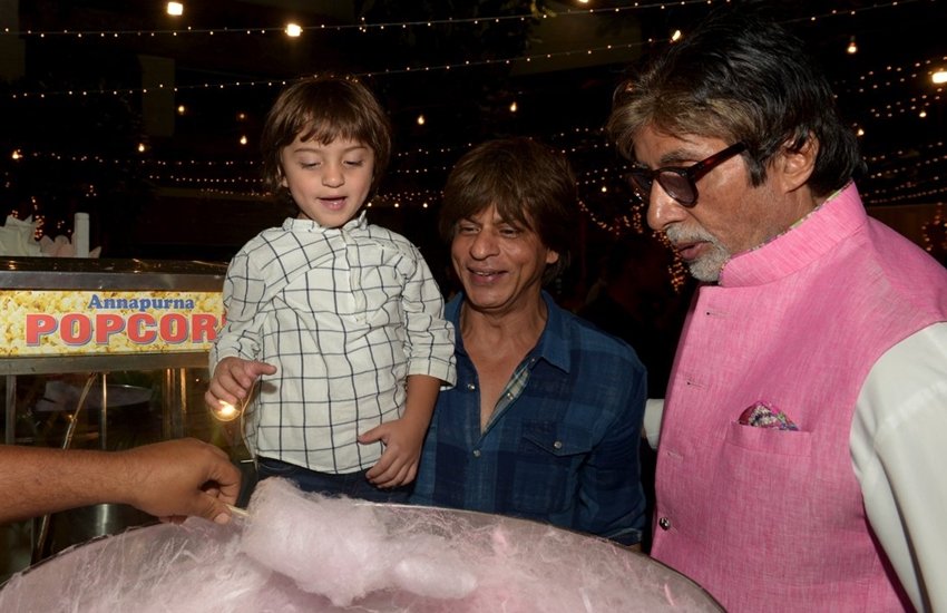 shah rukh khan abram, amitabh bachchan shah rukh khan, amitabh bachchan abram, shah rukh khan, amitabh bachchan, aaradhya bachchan birthday, aaradhya bachchan birthday photos