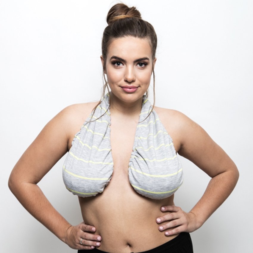 Tata Towel, Weird News, Different News, Weird dresses, ta ta towels, towel bra, towel bra holder, Tata Towel Christmas, towel bra boob sweat, underboob sweat, big boobs problems, big breast problems, ta ta towels breastfeeding, breastfeeding leakage problems, fashion news, weird fashion trend, entertainment news