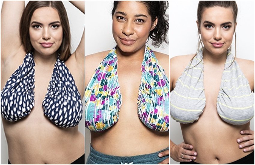 weird dresses, ta ta towels, towel bra, towel bra holder, towel bra boob sweat, underboob sweat, big boobs problems, big breast problems, ta ta towels breastfeeding, breastfeeding leakage problems, fashion news, weird fashion trend, entertainment news