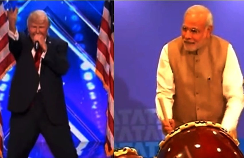 सोशल मीडिया पर इस वक्त नरेंद्र मोदी, डोनाल्ड ट्रंप और हिलेरी क्लिंटन का यह स्पूफ वीडियो खूब वायरल हो रहा है। (फोटोः यूट्यूब)