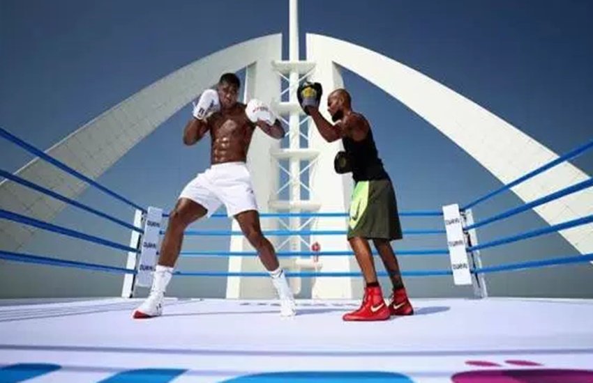 anthony joshua, boxer anthony joshua, anthony joshua pictures, boxing heavyweight champion Anthony Joshua, anthony joshua dubai training, anthony joshua burj arab training, boxing news, Sebastian Eubank, boxer Sebastian Eubank, boxer Chris Eubank, David Coulthard, Formula 1 driver David Coulthard, Roger Federer, Andre Agassi, jansatta