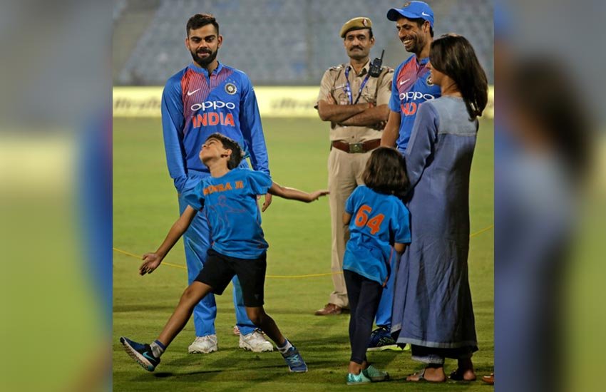 IND vs NZ, IND vs NZ T20, India vs New Zealand, India vs New Zealand T20, Ashish Nehra son Arush, Virat Kohli during his father farewell, Ashish Nehra son Arush and Virat Kohli, Arush Nehra