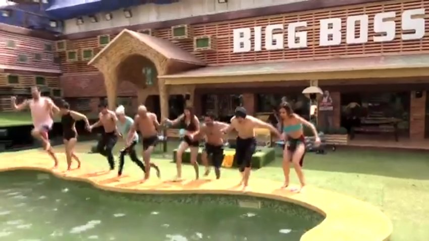 Bigg Boss 11, Bigg Boss Season 11, Bigg Boss Updates, Bigg Boss 11 Updates, Bigg Boss Pool Party, BB 11 Pool Masti, Bigg Boss Benafsha, Bigg Boss Hiten, Bigg Boss Akash, Bigg Boss Hina Khan, Bigg Boss Arshie Khan, Bigg Boss Bandagi, Puneesh and Bandagi Romance