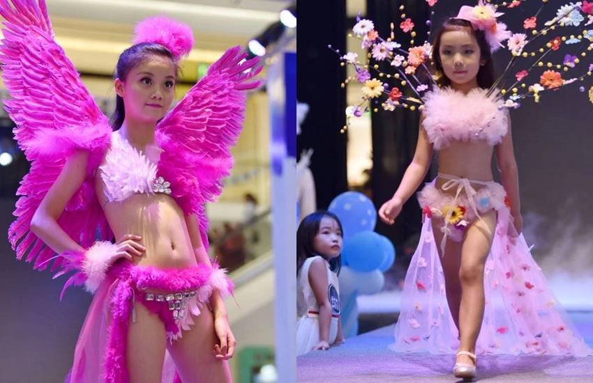 Chinese shopping mall, catwalk, young girls wearing skimpy lingerie, southwest China, Chinese catwalk show, wearing skimpy lingerie in southwest China, News in Hindi, Entertenment news in Hindi