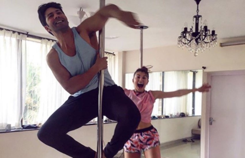 Jacqueline Fernandez, actress Jacqueline Fernandez, glamorous Jacqueline Fernandez, Varun dhawan, actor Varun dhawan, pole dance, Sri Lankan beauty Jacqueline Fernandez, Judwaa 2, Bollywood, learning pole dance, jansatta