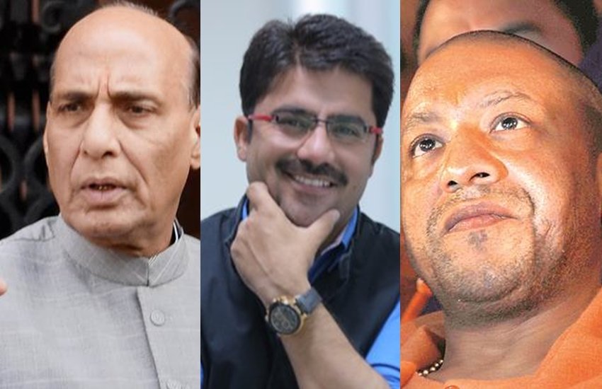 पत्रकार रोहित सरदाना, राजनाथ सिंह, योगी आदित्यनाथ