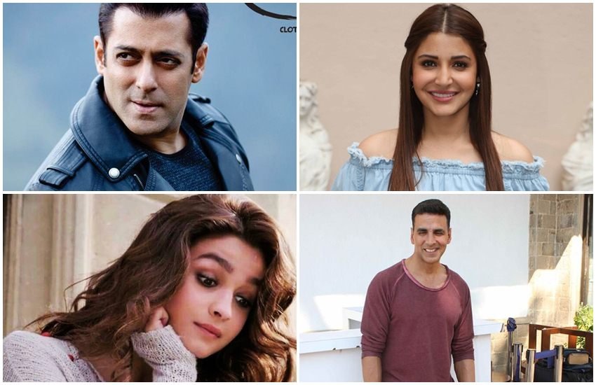 salman khan, alia bhatt, akshay kumar, anushka sharma