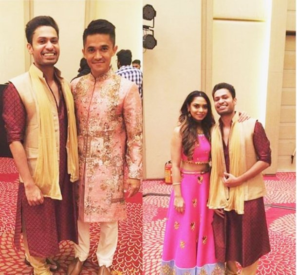 sunil chhetri photos, sunil chhetri wedding photos, sunil chhetri sonam bhattacharya photos, chhetri sonam wedding photos