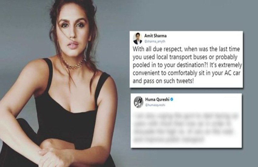 दिल्ली के ट्रैफिक पर ट्वीट के लिए हुमा कुरैशी का मजाक बना रहा था शख्स, एक्ट्रेस ने यूं कराया चुप दिल्ली के ट्रैफिक पर ट्वीट के लिए हुमा कुरैशी का मजाक बना रहा था शख्स, एक्ट्रेस ने यूं कराया चुप