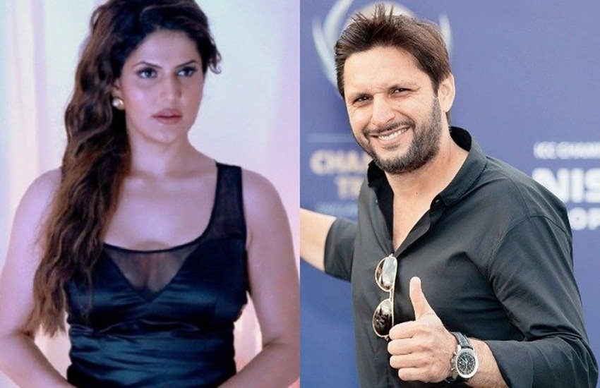 ज़रीन खान और शाहिद अफरीदी।