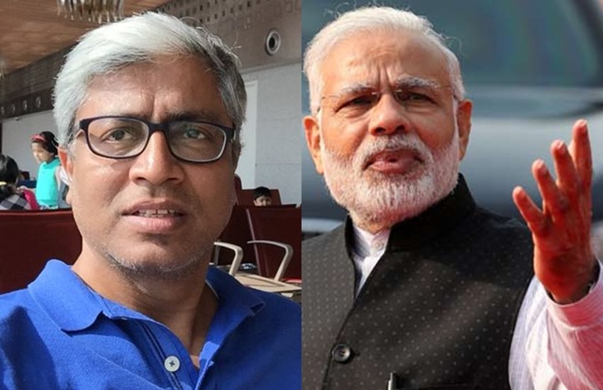 आप नेता आशुतोष और पीएम मोदी