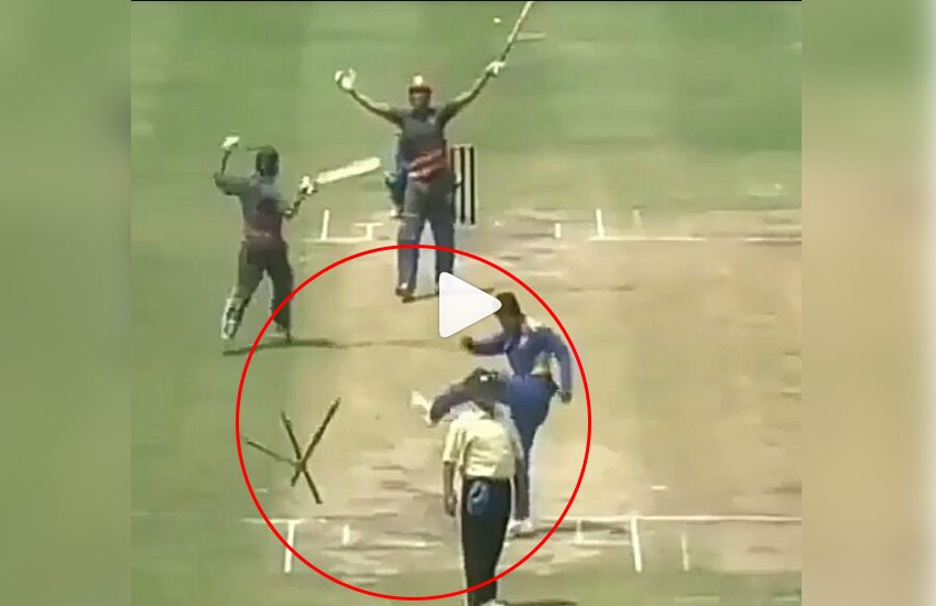 Pragyan Ojha loses his cool after being hit for a six, kick all three stumps, Pragyan Ojha, indian cricketer Pragyan Ojha, Pragyan Ojha video, Pragyan Ojha kick stumps, cricket news, cricket story Pragyan Ojha loses his cool after being hit for a six, kick all three stumps, Pragyan Ojha, indian cricketer Pragyan Ojha, Pragyan Ojha video, Pragyan Ojha kick stumps, cricket news, cricket story