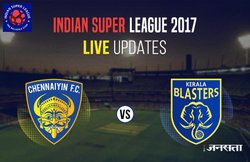 ISL 2017, चेन्नईयन FC vs केरला ब्लास्टर्स FC: मुकाबला 1-1 से हुआ ड्रॉ