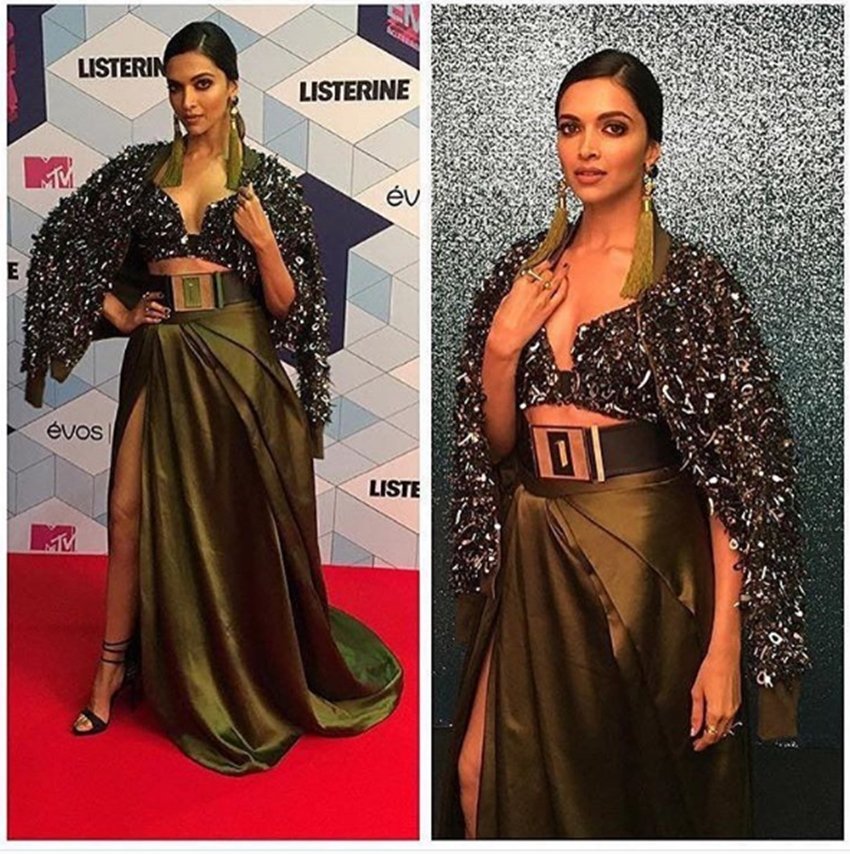 Deepika Padukone, Lux Golden Rose Awards, Monisha Jaising, Shaleena Nathanim, Padmavati, Golden Dress, Deepika Outfit, Deepika Trolled, Instagram
