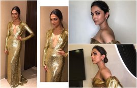 Deepika Padukone, Lux Golden Rose Awards, Monisha Jaising, Shaleena Nathanim, Padmavati, Golden Dress, Deepika Outfit, Deepika Trolled, Instagram