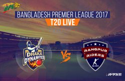 BPL T20: रंगपुर राइडर्स को ढाका डायनामाइट्स ने 44 रनों से हराया